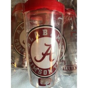 4 pc Alabama Crimson Tide Insulated Tumblers Cups tailgate game day hot/cold NEW